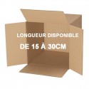 Carton simple cannelure - longueur de 15 à 30 cm