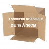 Caisse carton simple cannelure - 15 à 30cm