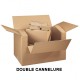 Caisse carton avec abattant double cannelure