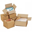 Caisse carton hauteur variable, simple cannelure