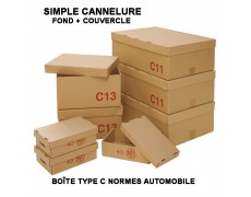 Boîte Type C normes automobile simple cannelure
