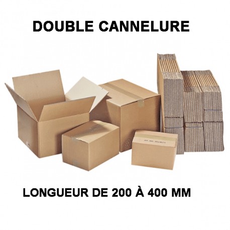 Caisse américaine double cannelure- Longueur 200 à 400mm